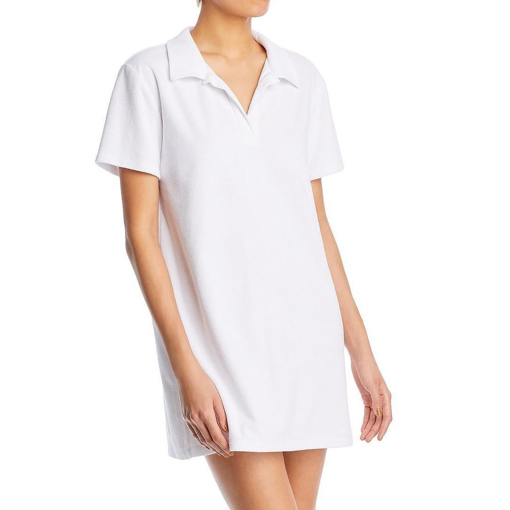 NWT WAYF Polo Mini Terry Cloth Dress, Size L